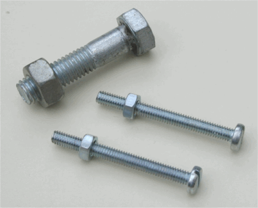 Hexagonal nuts and bolts