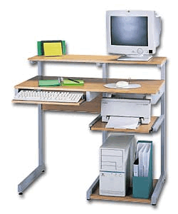 Metal framed computer desk